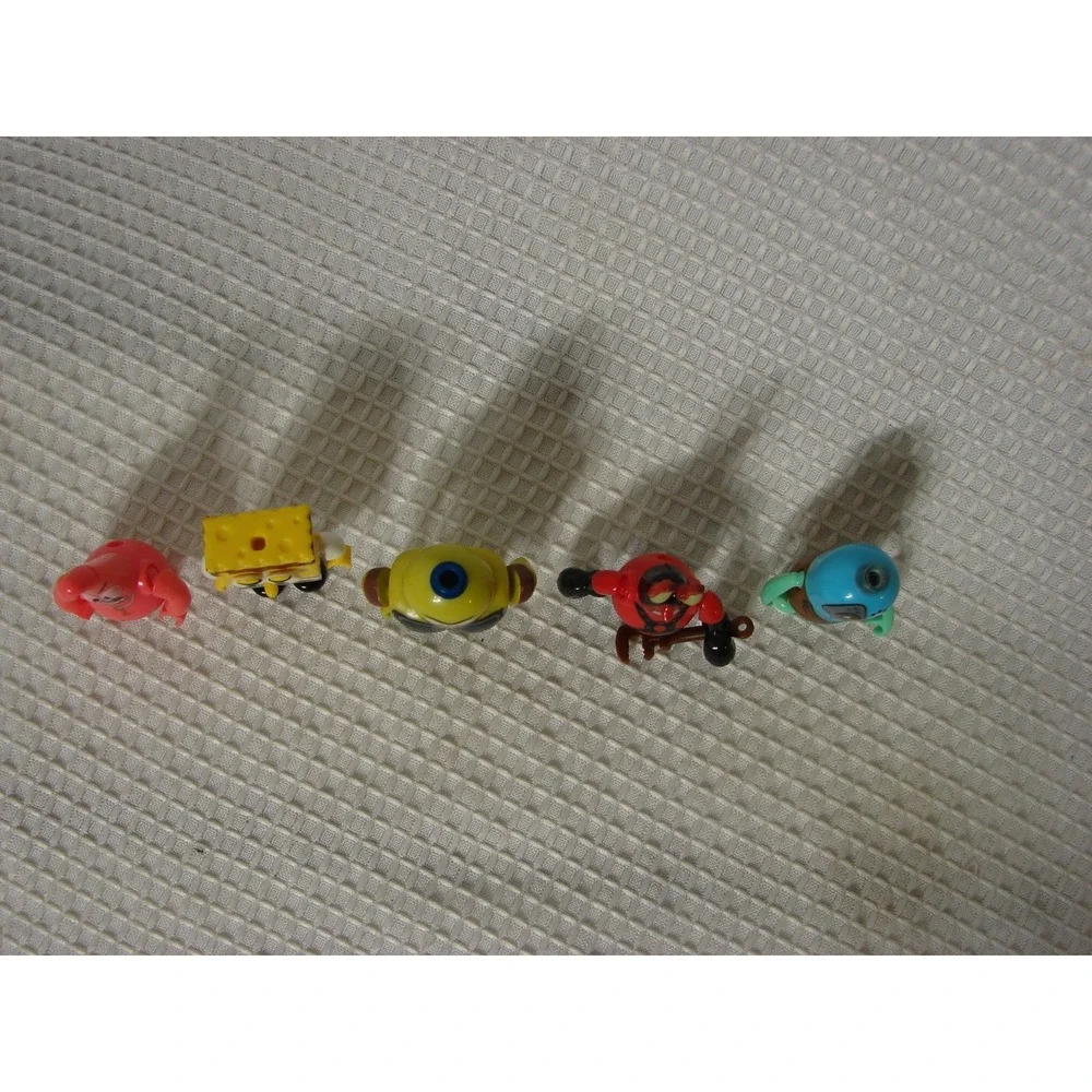 Lot 5 MEGA BLOKS Spongebob Squarepants Mini Figures Patrick Strong Fish Mr Krabs